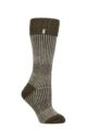 Women's 1 Pair SOCKSHOP Heat Holders 2.3 TOG Thermal Boot Socks - Olive