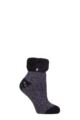 Women's 1 Pair Heat Holders Lounge Feather Turn Over Cuff Socks - Queenstown Dark Navy