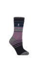 Women's 1 Pair SOCKSHOP Heat Holders 2.3 TOG Patterned Thermal Socks - Cherith Navy / Dark Teal