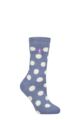 Women's 1 Pair SOCKSHOP Heat Holders 2.3 TOG Patterned Thermal Socks - Bold Spot Denim