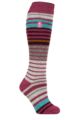 Women's 1 Pair SOCKSHOP Heat Holders 2.3 TOG Thermal Ski Socks - Raspberry / Cabernet