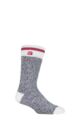 Mens 1 Pair SOCKSHOP Heat Holders 2.3 TOG Patterned and Plain Thermal Socks - Block Twist Charcoal