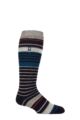 Mens 1 Pair Heat Holders 2.3 TOG Thermal Ski Socks - Navy / Mid Grey