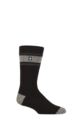 Mens 1 Pair SOCKSHOP Heat Holders 2.3 TOG Patterned and Plain Thermal Socks - Fraser Charcoal / Mid Grey