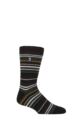 Mens 1 Pair SOCKSHOP Heat Holders 2.3 TOG Patterned and Plain Thermal Socks - Astana Black / Charcoal