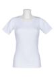 Women's 1 Pack Heat Holders 0.45 Tog Short Sleeve Vest - White