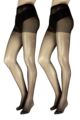 Women's 2 Pair Charnos 20 Denier Tights - Black