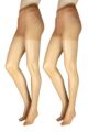 Women's 2 Pair Charnos 20 Denier Tights - Sherry