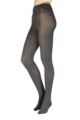 Women's 1 Pair Charnos Chunky Cable Knit Tights - Charcoal