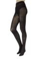 Women's 1 Pair Charnos Opaque Cable Knit Tights - Black