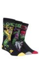 Mens 3 Pair SOCKSHOP Marvel Villains Green Goblin, Red Skull and Loki Cotton Socks - Assorted