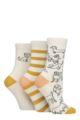 Women's 3 Pair Caroline Gardner Patterned Cotton Socks - Dog Outline White