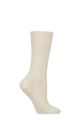 Women's 1 Pair Charnos Cashmere Slouchy Top Socks - Cream