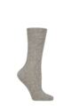 Women's 1 Pair Charnos Cashmere Slouchy Top Socks - Grey