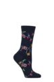 Women's 1 Pair Charnos Christmas Design Cotton Socks - Fairy Lights