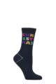 Women's 1 Pair Charnos Christmas Design Cotton Socks - Sparkle