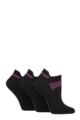 Women's 3 Pair Glenmuir Technical Compression Sports Socks - Black