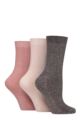 Women's 3 Pair Glenmuir Bamboo Leisure Socks - Black / Pink