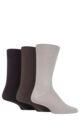 Mens 3 Pair Glenmuir Classic Bamboo Plain Socks - Beige