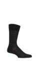 Mens 1 Pair BOSS George 100% Mercerised Cotton Plain Socks - Black