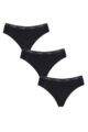 Women's 3 Pair SOCKSHOP Lazy Panda Bamboo Briefs - Black