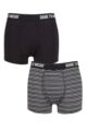 Mens 2 Pack SOCKSHOP Dare To Wear Bamboo Trunks - Black / Charcoal