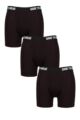 Mens 3 Pack SOCKSHOP Dare to Wear Plain and Striped Bamboo Trunks - Plain Black