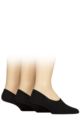 Mens 3 Pair Glenmuir Cotton Shoe Liner Socks - Black