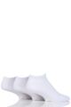 Mens 3 Pair Glenmuir Bamboo Trainer Socks - White