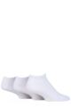 Mens 3 Pair Glenmuir Bamboo Trainer Socks - White