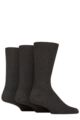 Mens 3 Pair Glenmuir Bamboo Leisure Socks - Black