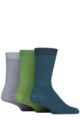 Mens 3 Pair Glenmuir Bamboo Leisure Socks - Blue / Green