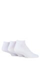 Mens 3 Pair Glenmuir Bamboo Half Cushioned Sports Socks - White