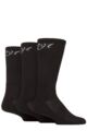 Mens 3 Pair Glenmuir Half Cushioned Bamboo Sports Socks - Black 1891