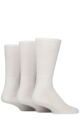 Mens 3 Pair Glenmuir Half Cushioned Bamboo Sports Socks - White