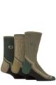 Mens 3 Pair Glenmuir Durable Boot Socks - Green