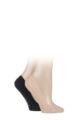 Women's 2 Pair Pringle Melinda Laser Cut Shoe Liners - Black / Nude