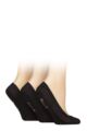 Women's 3 Pair Pringle Super Soft No Show Shoe Liners - Black