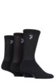 Mens 3 Pair Farah Classic Leisure Sports Socks - Black