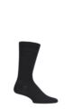 Mens 1 Pair HJ Hall Extra Wide Bamboo Softop Socks - Black