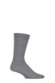 Mens 1 Pair HJ Hall Extra Wide Bamboo Softop Socks - Mid Grey