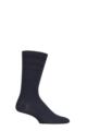 Mens 1 Pair HJ Hall Extra Wide Bamboo Softop Socks - Navy