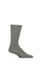 Mens 1 Pair HJ Hall Extra Wide Cotton Softop Socks - Mid Grey Melange