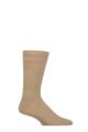 Mens 1 Pair HJ Hall Original Cotton Softop Socks - Oatmeal Melange