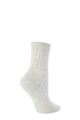 Women's 1 Pair Pantherella 85% Cashmere Rib Socks - Grey