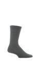 Mens 1 Pair HJ Hall Original Cotton Softop Socks - Mid Grey