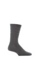 Mens 1 Pair HJ Hall Original Wool Softop Socks - Mid Grey