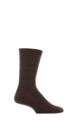 Mens 1 Pair HJ Hall Original Wool Softop Socks - Dark Brown