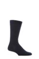 Mens 1 Pair HJ Hall Extra Wide Wool Softop Socks - Navy