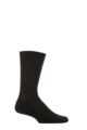 Mens 1 Pair HJ Hall Extra Wide Wool Softop Socks - Black